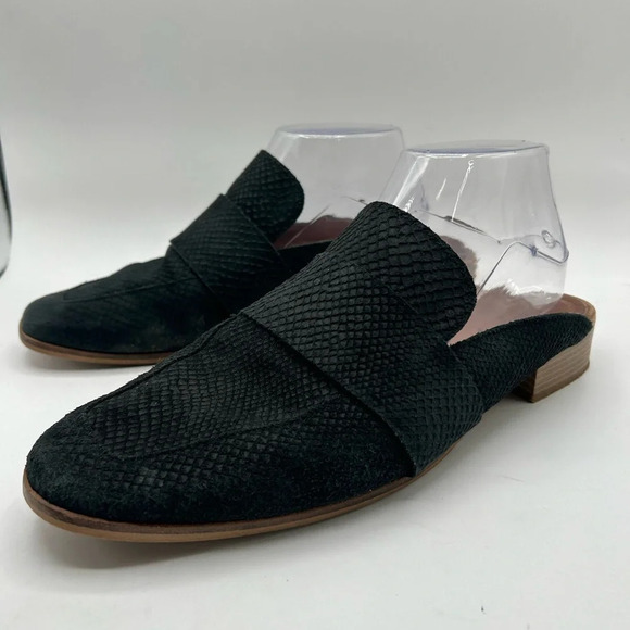 Free People AT EASE LOAFER IN BLACK Slip on Mule Leather Size 41.5 or US 10 1/2 - Picture 3 of 9